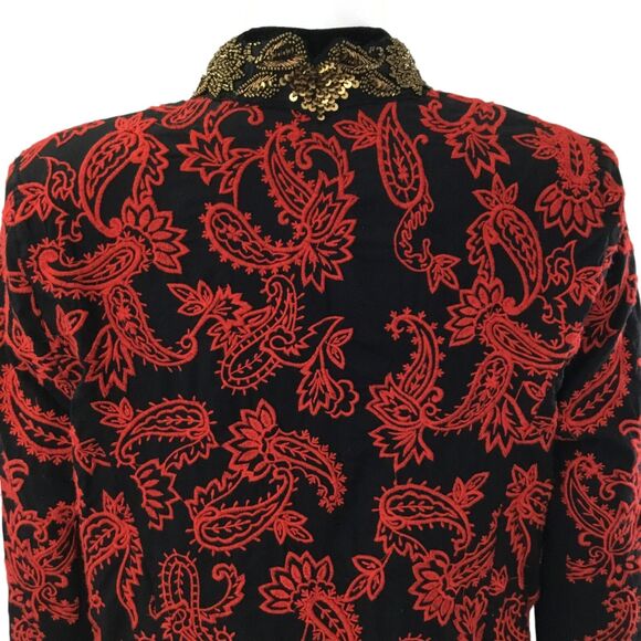 Chico's Jacket Paisley Embroidery Beaded Sequin Size S Petite Coachella Festival - Picture 11 of 16